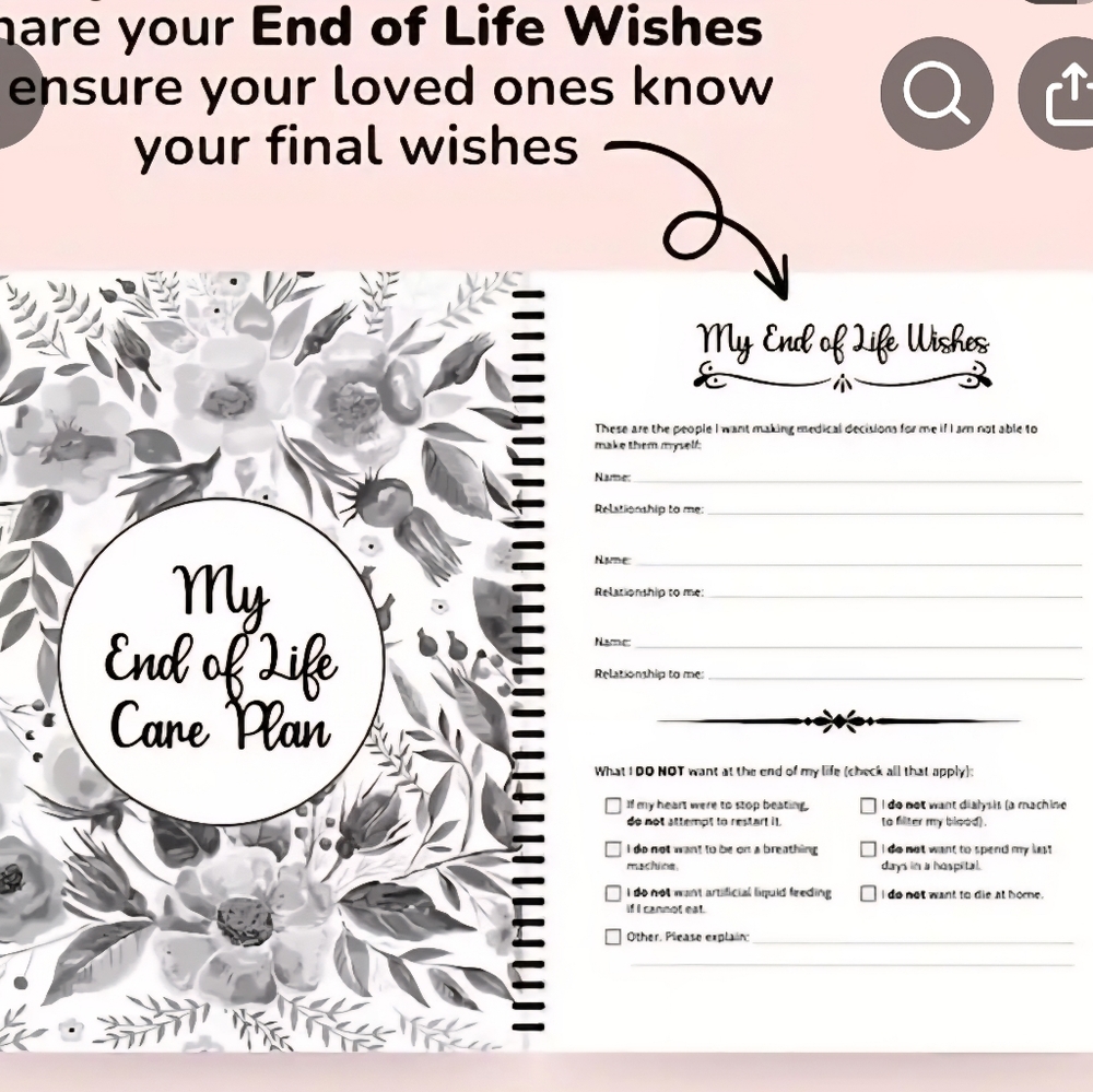 Floral End of Life Planner & Journal - Picture 2 of 6